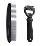 Pet Dematting Comb & Rake Set — 2-in-1 Detangling Tool for Dogs & Cats